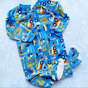 Full Zip Up Bodysuit Construction Themed 2T